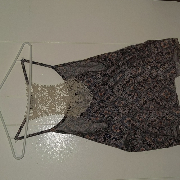 Large floral Bohemian tank top in blue,pink and red by lily Morgan - Picture 8 of 10